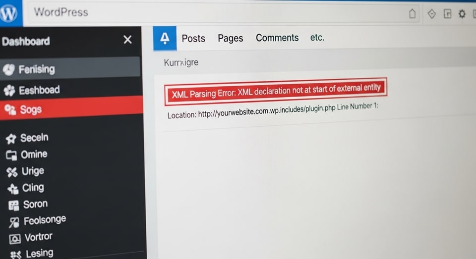 The error 'XML declaration allowed only at the start of the document'