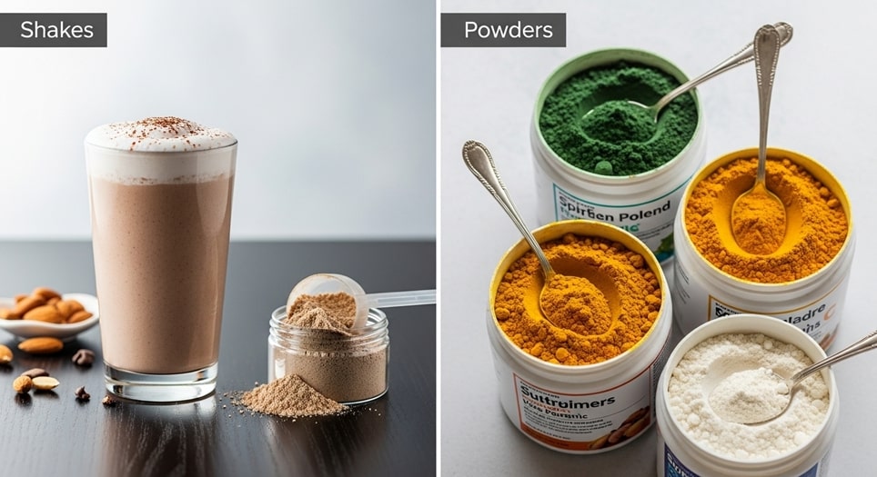 A Practical Comparison of Shakes and Powders