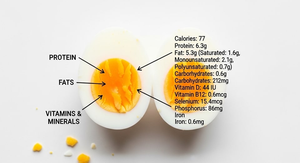 Detailed Nutritional Breakdown of a Hard Boiled Egg