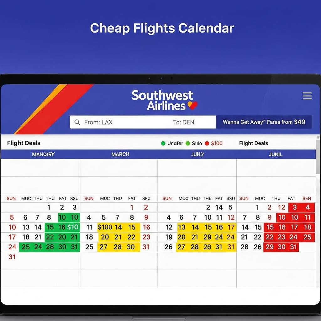 Feature image Southwest Airlines Cheap Flights Calendar: The Ultimate Guide to Scoring the Best Deals in 2025