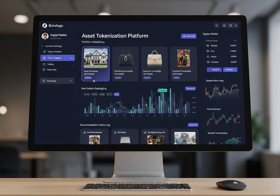 Feature image Asset tokenization, Tokenization platform, Digital asset management, Blockchain asset platform, Fractional ownership, Smart contracts, Tokenized assets, Blockchain investment, FinTech innovation, How to create an asset tokenization platform, Benefits of tokenizing real-world assets, Blockchain-based asset management platform, Tokenization of real estate, art, and commodities, Secure digital asset trading platform