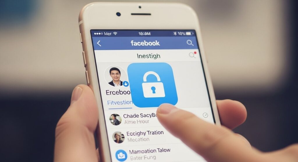 How to lock profile in Facebook in iPhone