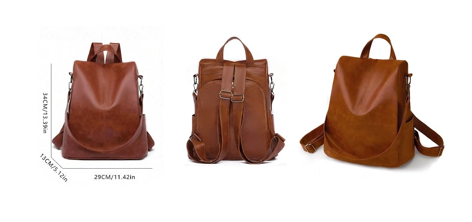 Top On-Sale Women's Leather Backpacks 2025: Best Vintage Large Capacity Rucksacks, PU Leather School Bags & Travel Purses Under $25