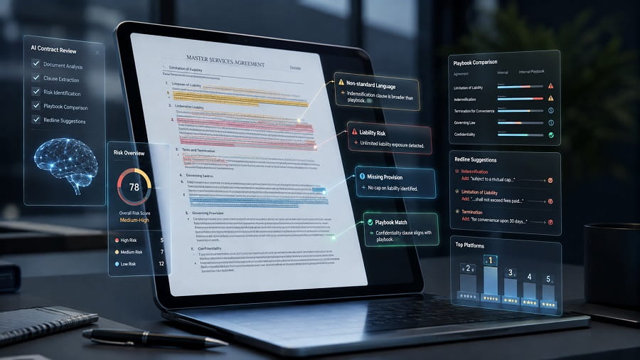 Best AI-Powered Contract Review Software: Top 10 Platforms Ranked