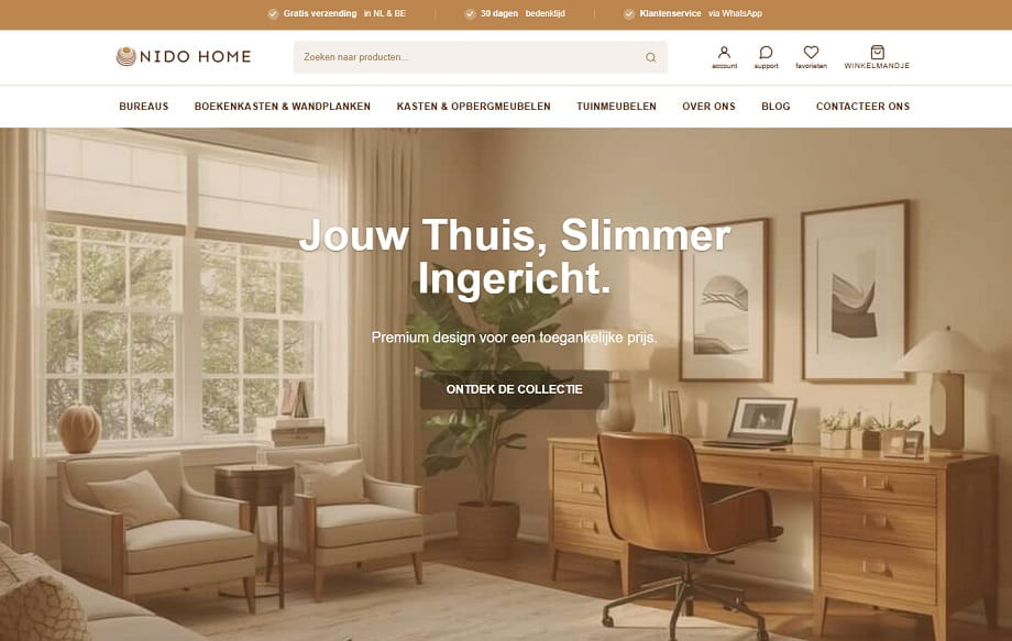Nidohome website designed by Smartupworld